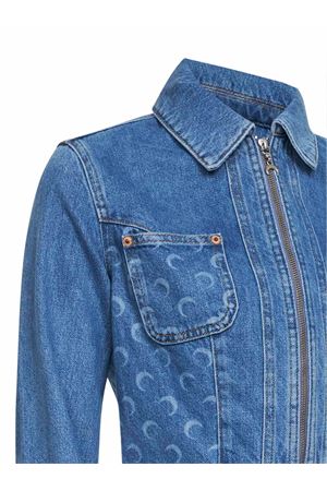 Giacca trucker crop in denim organico azzurro MARINE SERRE | WJA076ACDEN0002BL05